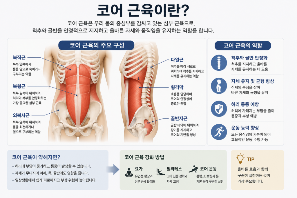 코어 근육 설명