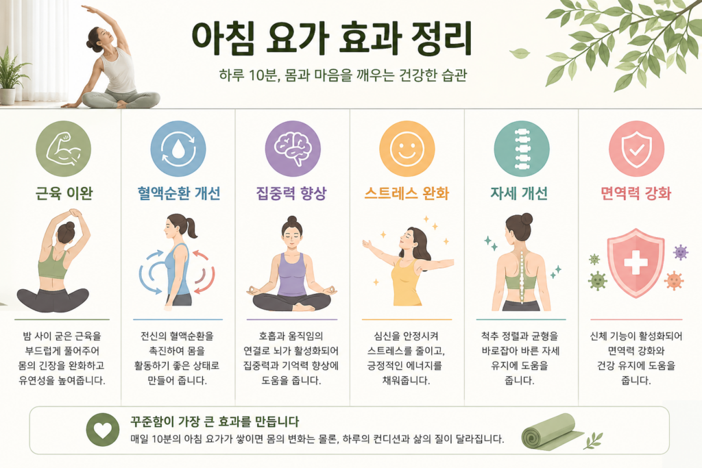 아침 요가 효과 정리