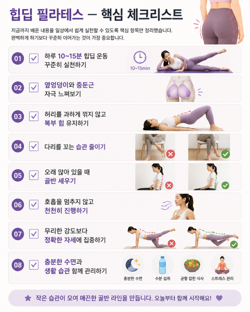 힙딥 필라테스 핵심 체크리스트
