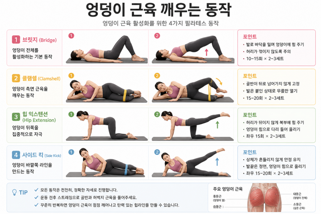 필라테스 힙업 운동