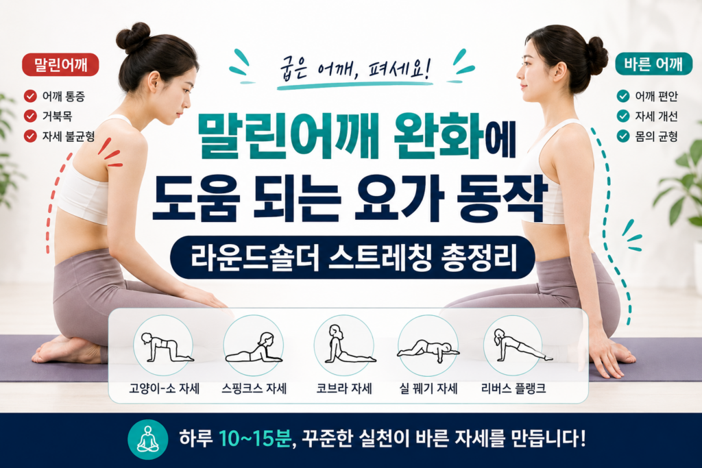 말린어깨와 바른어깨 비료 이미지